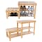 Hastings Home 2-tier Bamboo Shoe Rack Bench and 2 Seat Heights, Storage and Organization for Hallway, Bedroom 909958LES - alternate 1